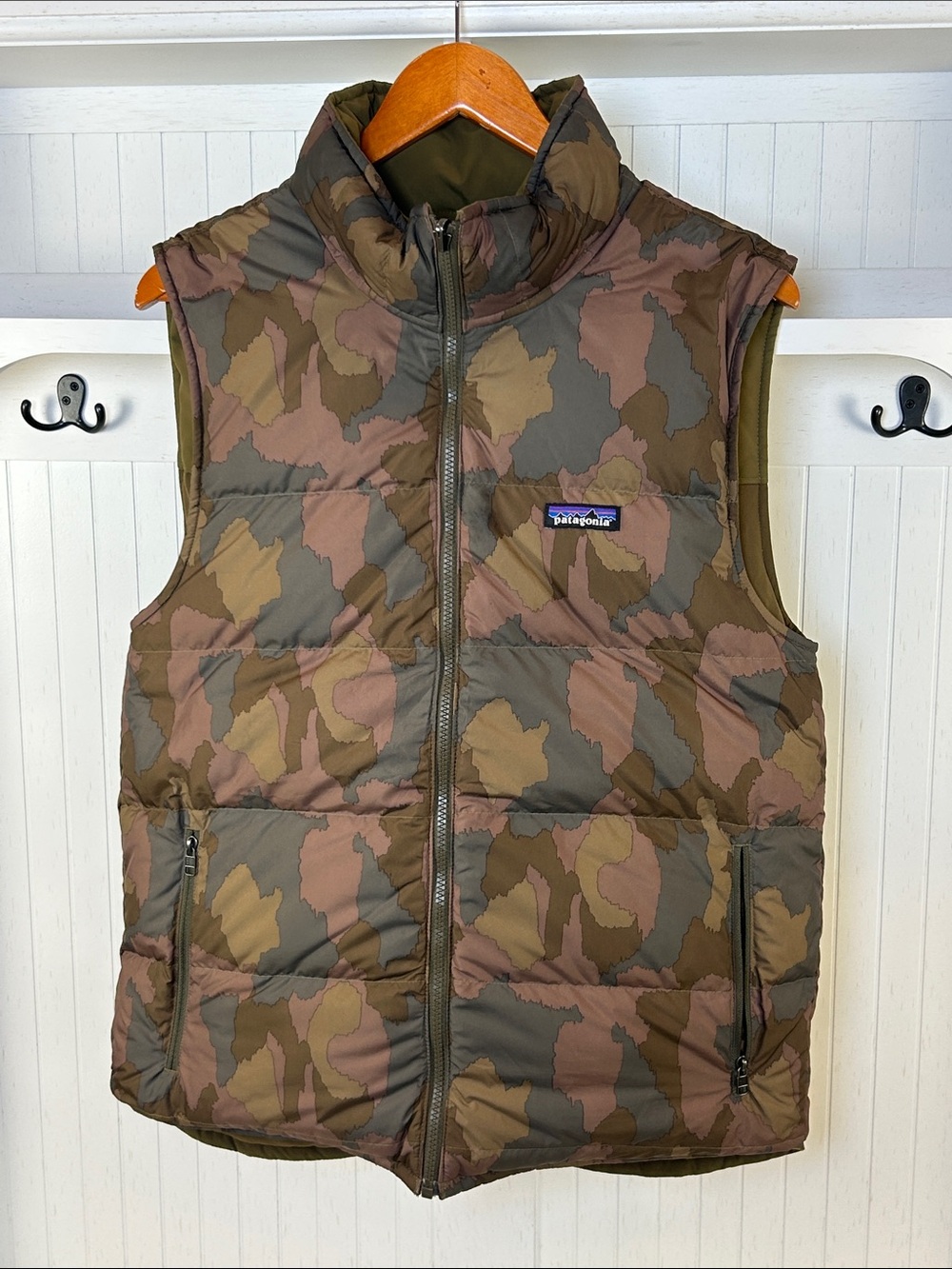 Patagonia Reversible Bivy Down Vest Camo Men’s